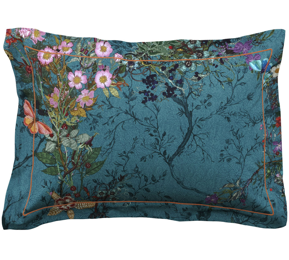 Bloomsbury Garden Teal Oxford Pillowcas